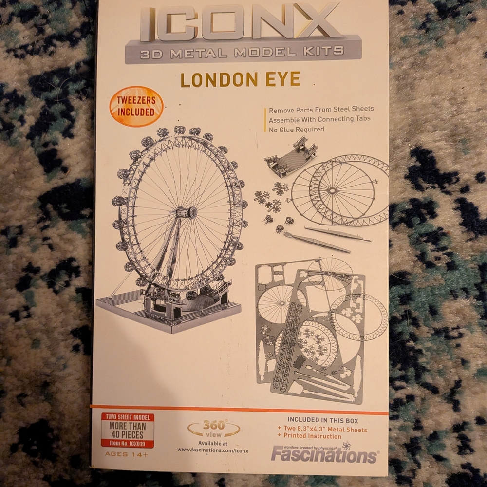 ICONX London Eye 3D Metal Model Kit - Steel Finish
